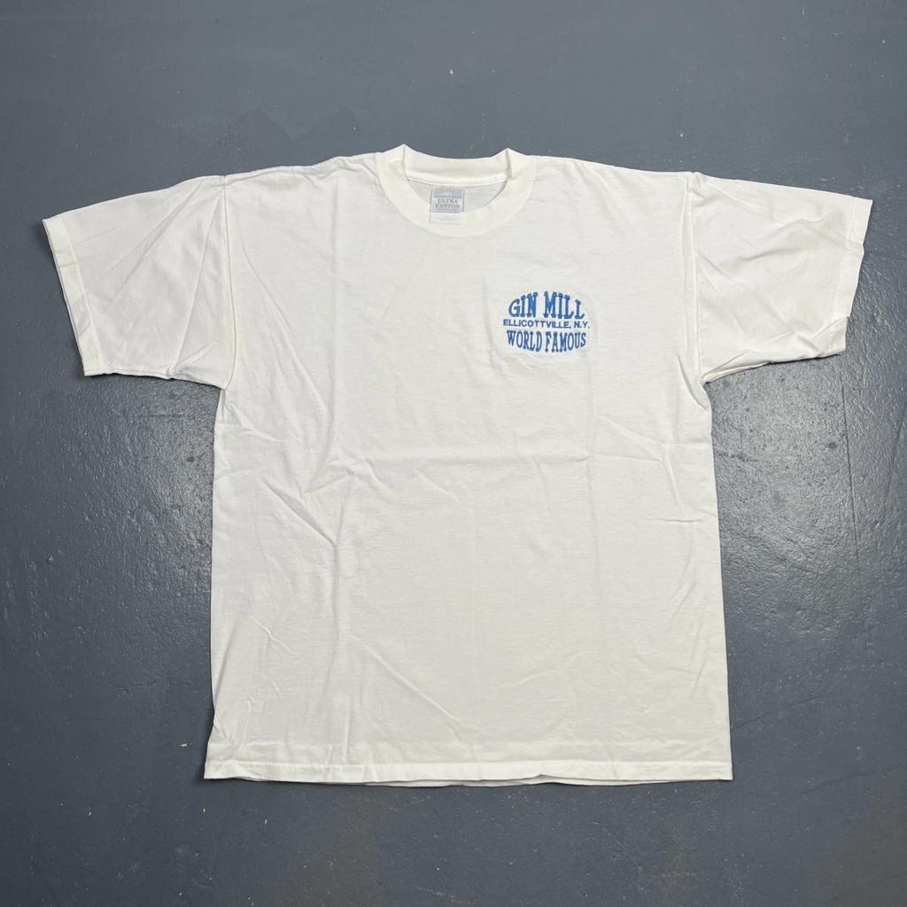 Vintage Y2K World Famous Gin Mill Tshirt White XL Ellicottville NY VTG