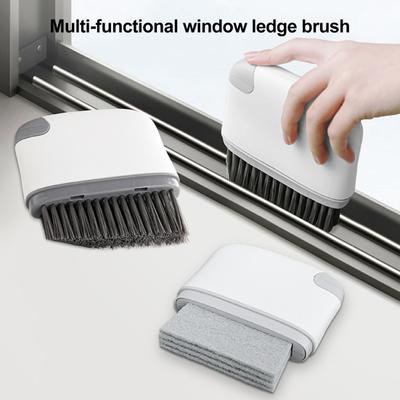 2-in-1 Fensterfugen-Reinigungsbürste Tragbarer Türnuten-Haargreifer