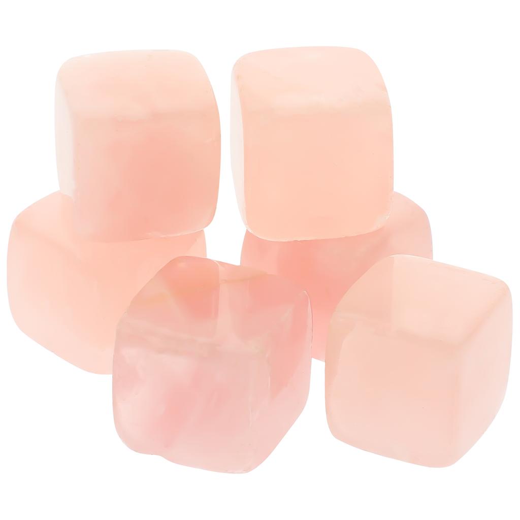 6 Pcs Whiskey Stone Ice Cube Gift Set for Women Drinks Reusable Stones Accessories Geometry Miss