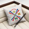 For Assyria Assyrian National Emblem Flag Throw Pillow Case Sham 45X45Cm 40X40Cm Square Car Pillowcase Pad Cushion Cover