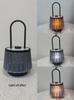 Wicker Fabric Desk Lamp with USB - LED Night Light for Bedroom, Study, or Outdoor Use