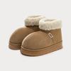 Cotton shoes women's autumn and winter new indoor home anti-skid heightening warm piled thickened all-inclusive cotton slippers
