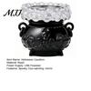 Halloween Cauldron Decorations LED Bubble Light Decor, Color Changing Witch Potion Lamp with Simmering Display Purple Light, Spooky Gothic Tabletop