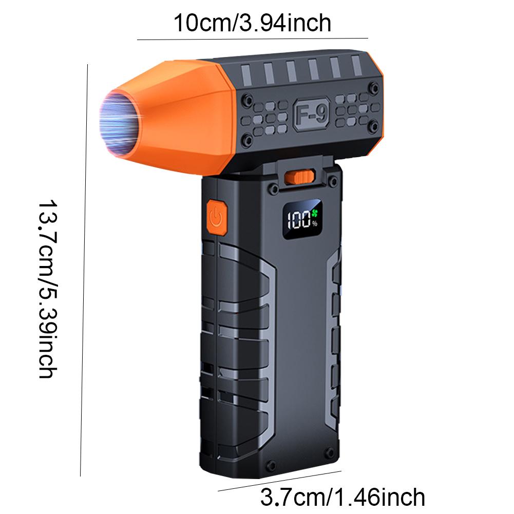 Mini Electric Turbo Jet Fan with 1-100 Wind Speed Adjustable Rechargeable Air Duster for Cleaning Car/Keyboard/PC/Home Cleaning