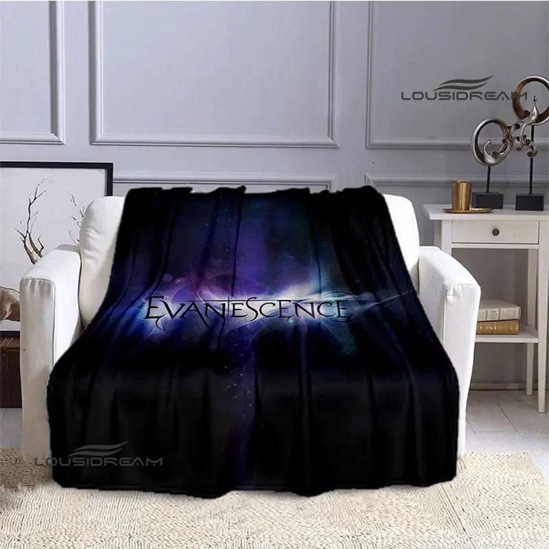 EvaneScence Band Retro Printed Blanket Fashion Warm Blankets Flannel Blanket Bed Linings Home Travel Blankets Birthday Gift