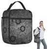 Supernatural Grey Insulated Lunch Bag for Women Children Portable Food Boxes Thermal Lunch Box Tote