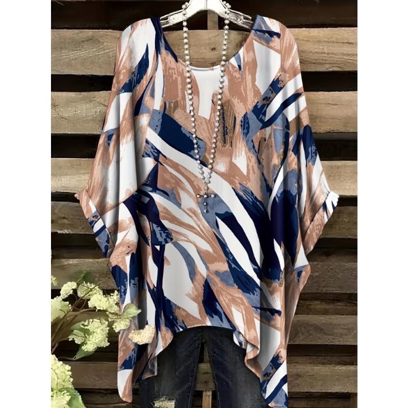 Nuevas Camisetas Elegantes para Mujer con Estampado de Pavo Real Casual Sueltas Lavables a Máquina Cuello Redondo Manga Corta Moda de Verano Streetwear Ropa