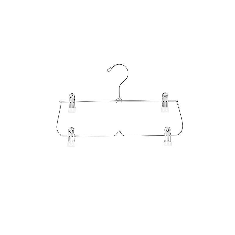 6-Layer Adjustable Foldable Metal Hanger with Clips for Skirts and Pants