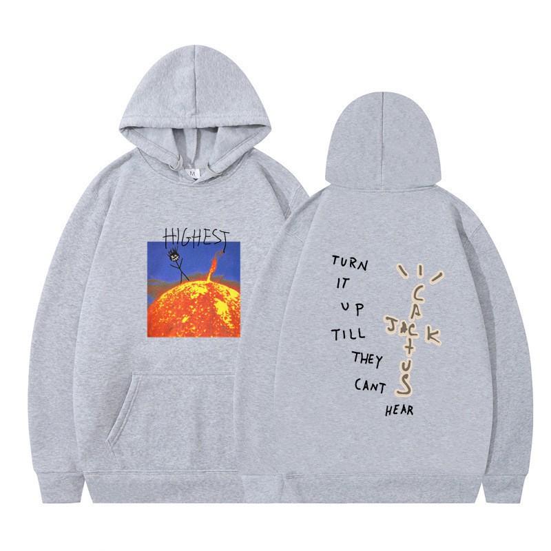 Travis Scott HITR Sun Hoodie Womens Oversized Sweatshirt Festival Streetwear