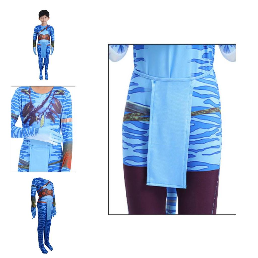 Avatar 2 Halloween Cosplay Bodysuit For Adults And Kids In Soft Milk Silk Fabric