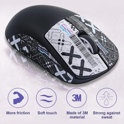Bandă Aderentă Anti-Alunecare pentru Mouse pentru Mouse de Gaming Wireless Logitech G PRO X Superlight GPX, Absoarbe Transpirația Palmelor, Skinuri pentru Mouse