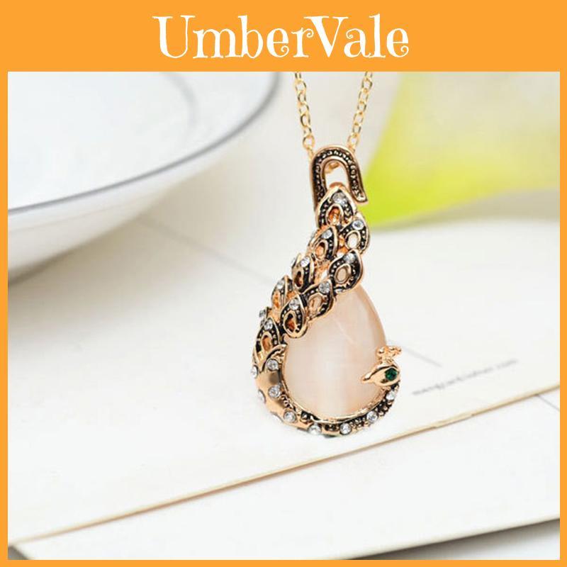 Luxury Peacock Style Women Crystal Jewelry Set Featuring Necklace And Earrings For Elegant Occasions