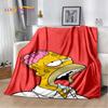 De S-Simpsons Cartoon Pluche Deken, Flanellen Deken Kinderen Plaid voor Woonkamer Slaapkamer Bed Bank Wandelen Vrije Tijd Dutten