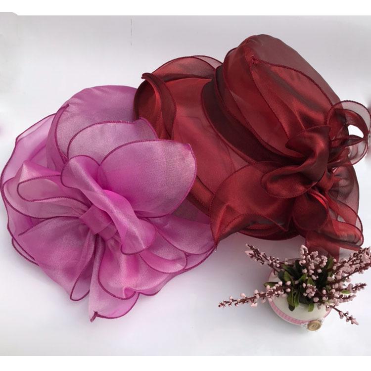 Women's Large Bowknot Mesh Sun Hat - Breathable Summer Protection for Outdoor Travel & Beach