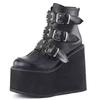 Fashion European and American Thick Soled Short Boots 2024 Autumn and Winter New Slope Heel Uniform Design Sense Women's Shoes Platform
