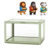 Organizzatore per Figure Desktop Bambole Vetrina Acrilica Alta Trasparenza Sigillata Antipolvere Vetrina Verde Chiaro