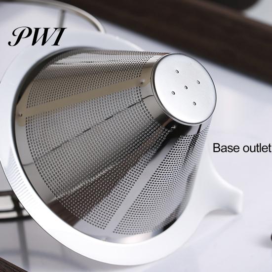 Drip Coffee Filter 304 Stainless Steel Double Layer Fine Mesh Paperless Reusable Food Grade Pour Over Dripper Cone Strainer Funnel Maker Accessories