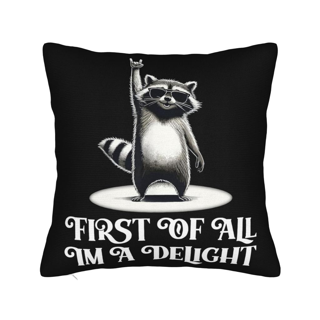 Prima di tutto SONO UN DELIZIOSO Divertente Procione Federe Cuscino Stuff Stampato Copricuscino Regalo Copricuscino Decorativo Sedia Multi-Taglia