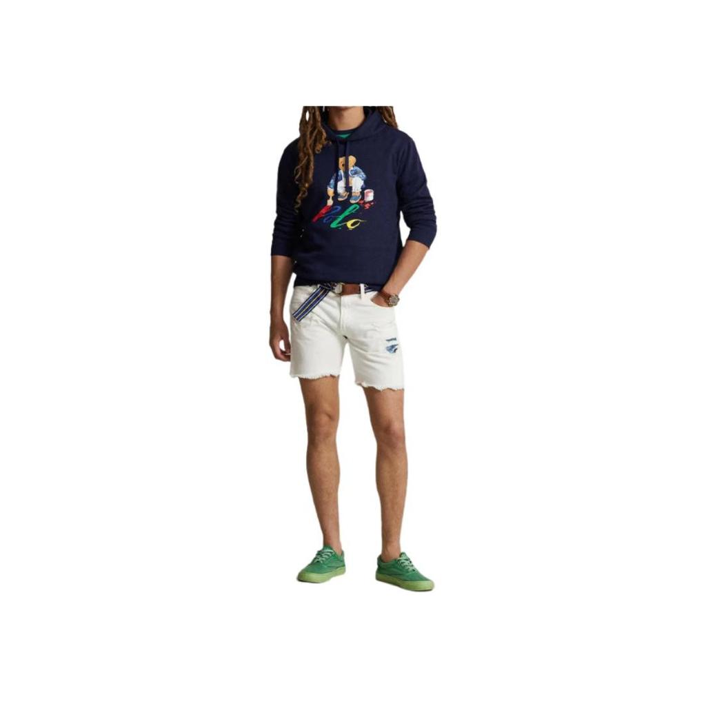 Polo Ralph Lauren Letter Bear Embroidered Hoodie Men Hoodies Navy-Blue 710853309-030