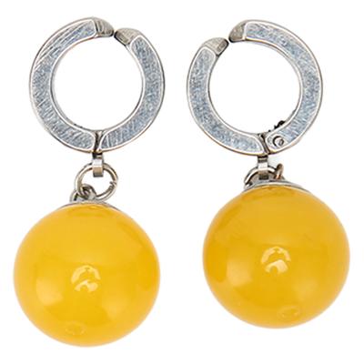 1 Pair Cuff Earring Ear Cuff Yellow Ball Dangle Earring Accessory for Party Travel