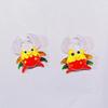 Blown Glass Crabs Ornament Coastal Decors Multicolored Miniature Animal Figurine Collectible Desk Car Decoration Gift