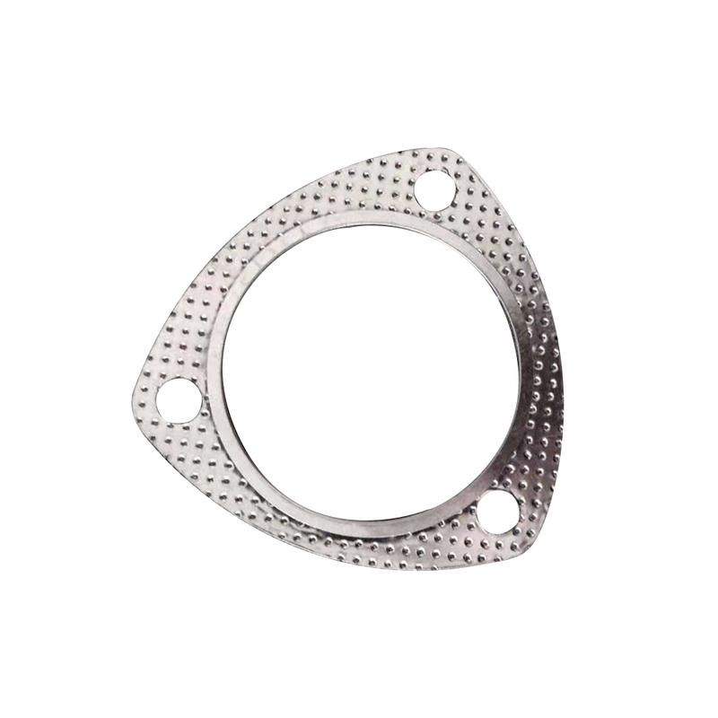 JZZ 4pcs Universal Stainless Steel Triangle Exhaust Pipe Flange Gasket Down Pipe Gasket 2'' 2.5'' 3''