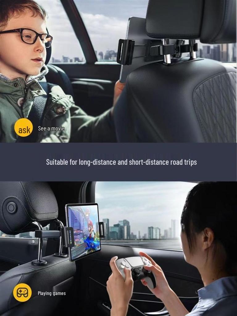 Universal Car Tablet & Phone Rotatable Headrest Holder