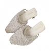Velvet Beanie Shoes Lamb Wool Shoes Women's Autumn and Winter New Pearl Fairy Wind Warm New Single Shoes