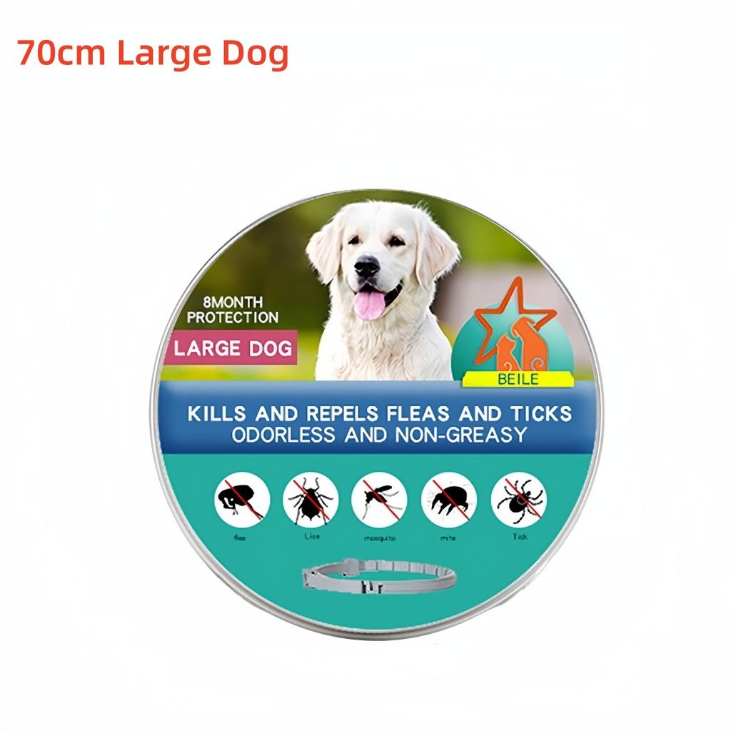 Pet Deworming Flea Collar Retractable Necklace Anti Flea and Tick Big Dog Puppy Cat Prevention Mosquitoes Pets Repellent Collar
