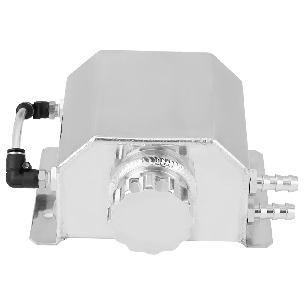 Aluminum Alloy Engine Oil Reservoir Oil Breathable Pot Exhaust Gas Catch Filter   Silver