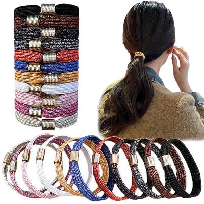 5PC Good High Elasticity Four Season Universal Hair Ties for Women Girls Ladies Ponytail Holder Hair Rings Rope Accessories