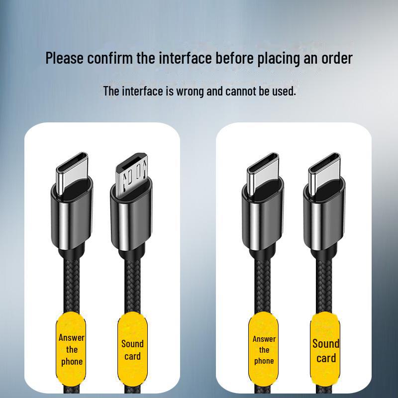 V8 Type-C Mobile Sound Card OTG Adapter for Live Recording & Audio