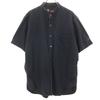 Made In Japan Short Sleeve Seersucker Band Collar Shirt JUMBO Men's Used