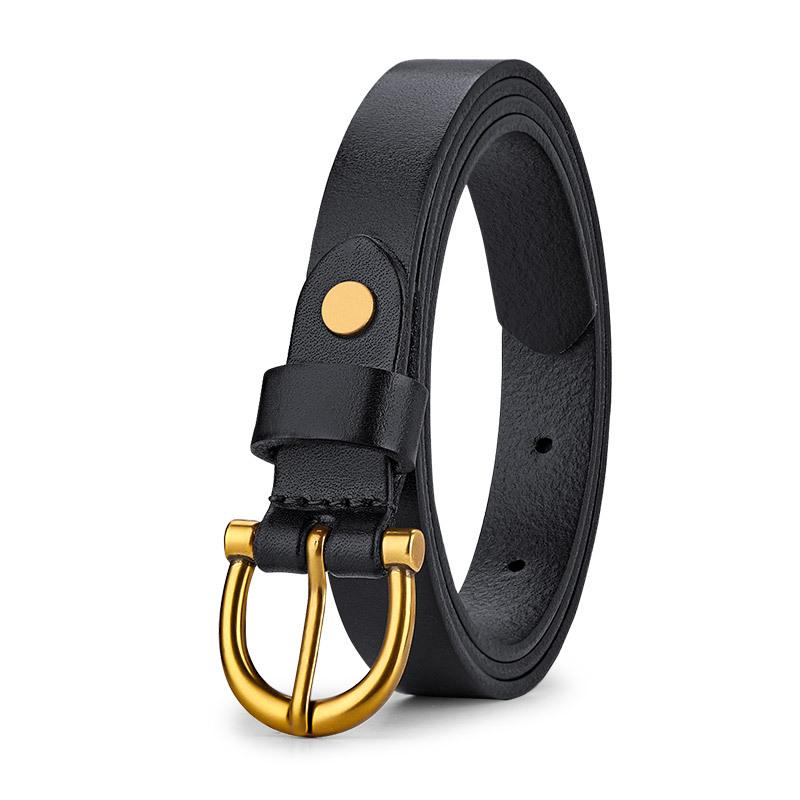 

Женский ремень Emperor Paul из коровьей кожи высшего качества - Универсальный ремень на талию с пряжкой-штифтом 110 cm чёрный