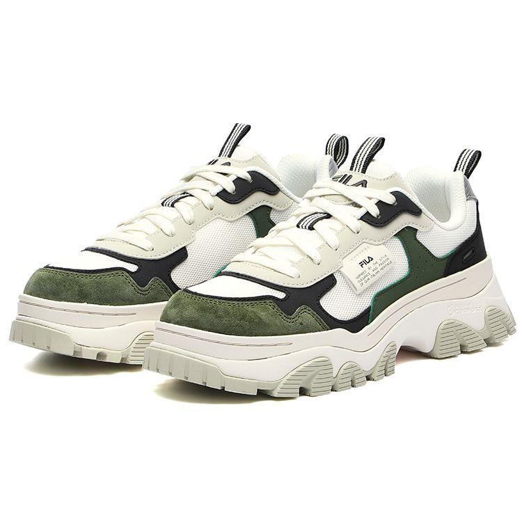 Fila Hike Mesh Fabric Synthetic Leather Pigskin Comfortable Versatile Sports Low-Top Lifestyle Casual Shoes Women sneaker White Black F12W134158FWJ