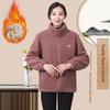 Autumn Winter Sherpa Fleece Warm Coat Women Sweatshirt Fleece Lined Thickened Fashion Fleece Top Jacket