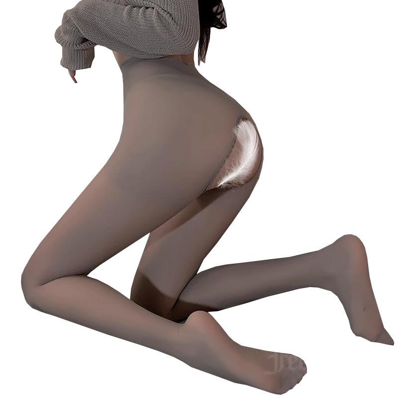 OD black silk first-line gear sex fun spring and summer ultra-thin pure desire high transparency sexy open gear no-wear stockings and stockings