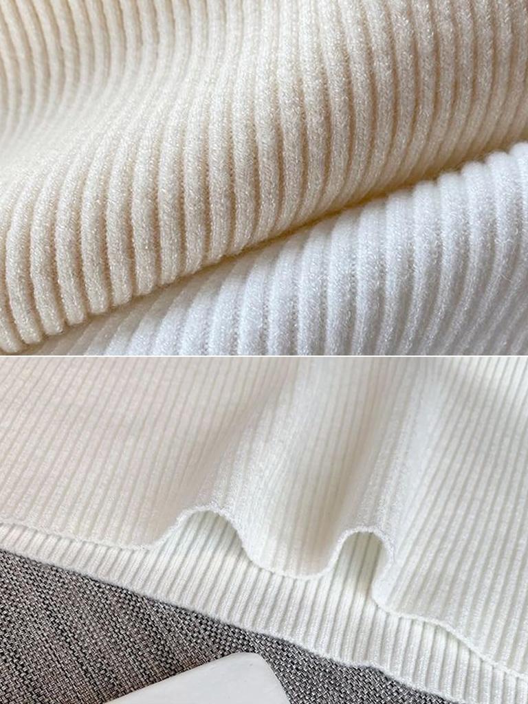 Ruffle Knit High Neck Sweater Tops Stylish Casual Tops Knit Sweater Home Coordination Loose Knit Individuality Emotional Pants Style Harajuku Harajuku