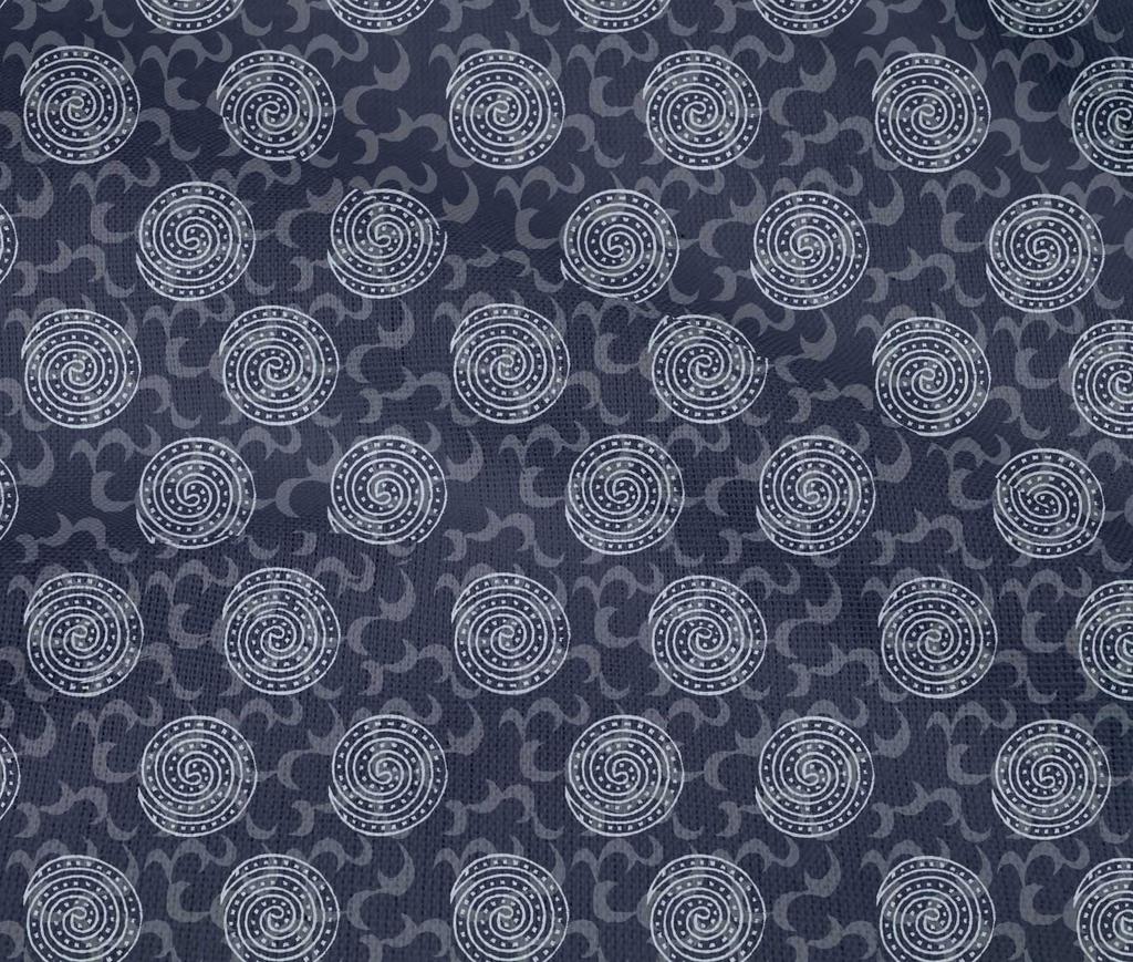 oneOone Cotton Flex Fabric Spiral Block Print Sewing Fabric BTY 40 Inch Wide