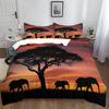 3D Elephant Single Duvet Cover Set 2 Piece,Soft Microfiber Reversible Bedding Set Animal Comforter Cover With Zipper Pillowcases