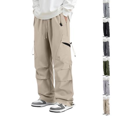 Men Cargo Pants Drawstring Waist Loose Fit Trousers with Multi Pockets Suitable for Father Day Gifts and My Orders Casual Wear