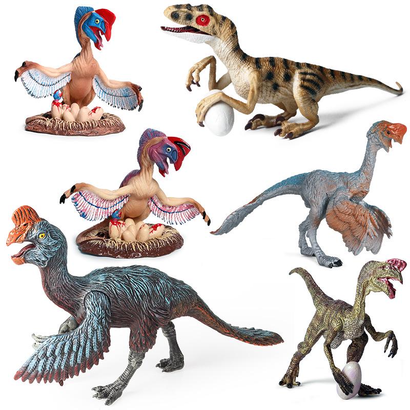 Jurassic Dinosaur Toys: Oviraptor Egg Thief Model for Kids