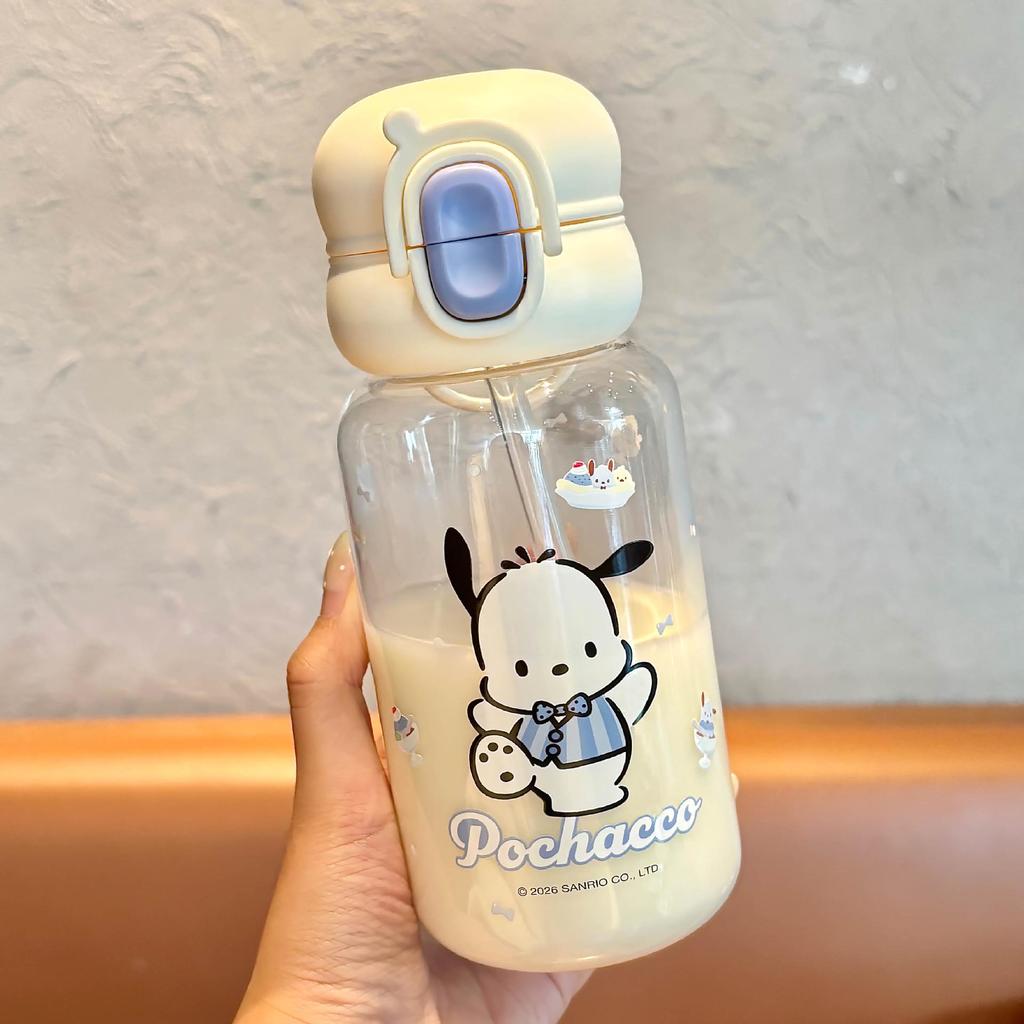 Sanrio Cute Children's Double-Drink Straw Cup & Crossbody Backpack