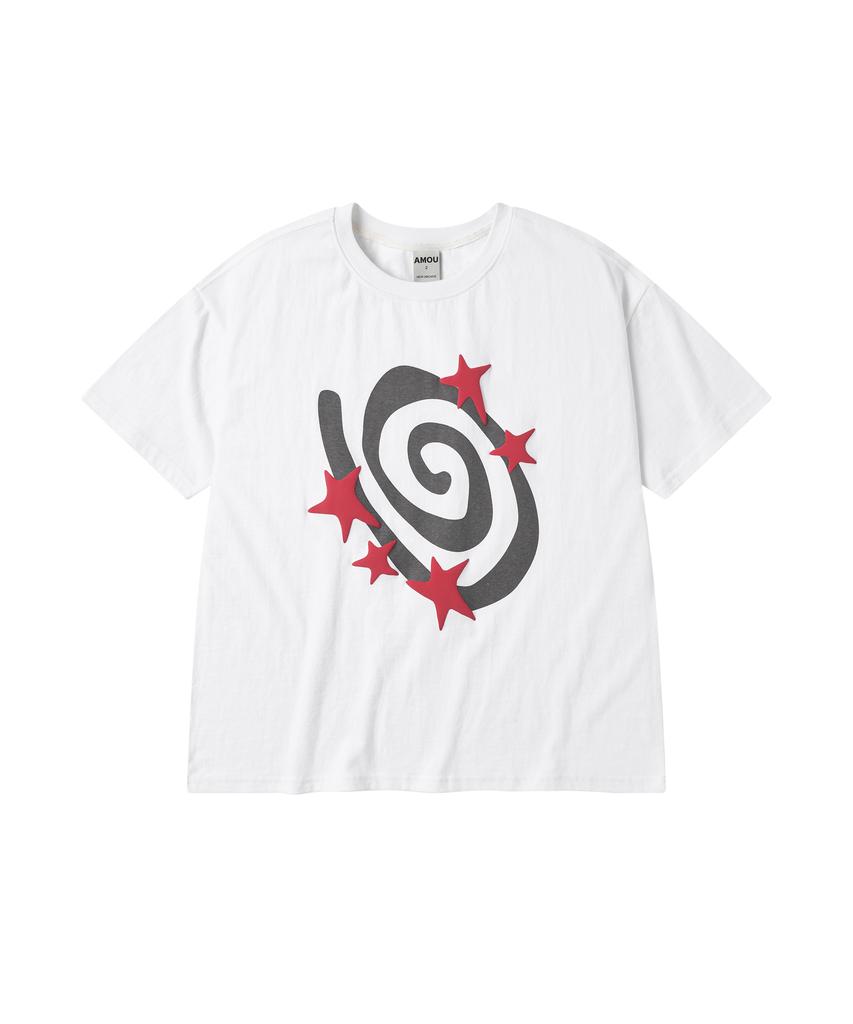 AMOU Molly Star Half T-Shirts White