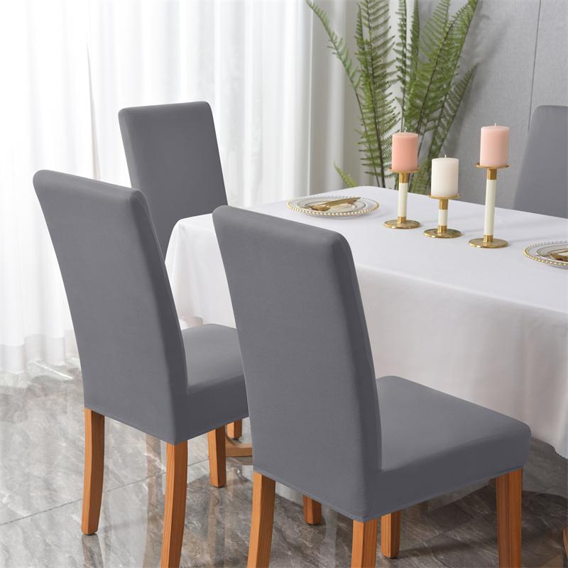 1/4 Stück Spandex Esszimmerstuhlbezüge Elastische Dünne Stoff Stuhlhusse Schmutzabweisende Sitzschoner Hülle Für Hochzeitsbankettparty