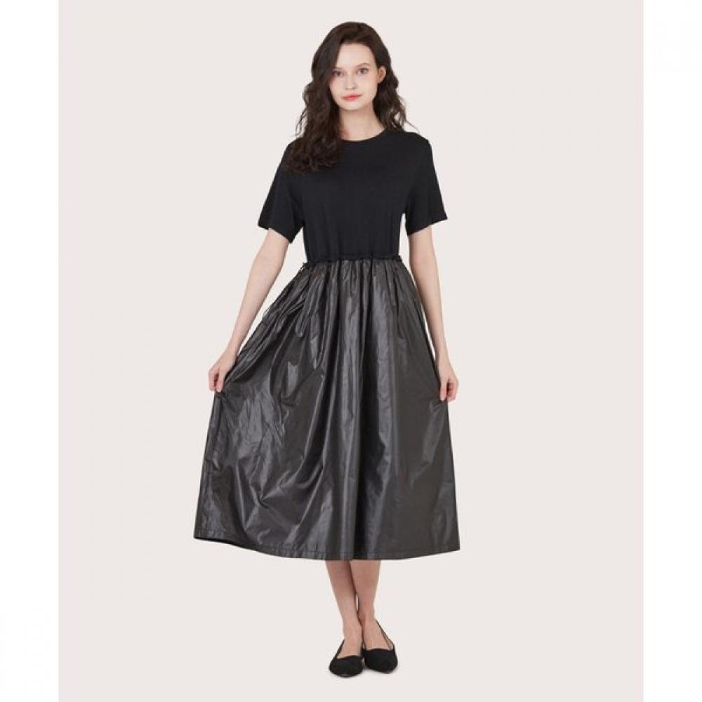 Seamless Hybrid Pleated Dress Nfwsd3100 FREE/BLUE GREY