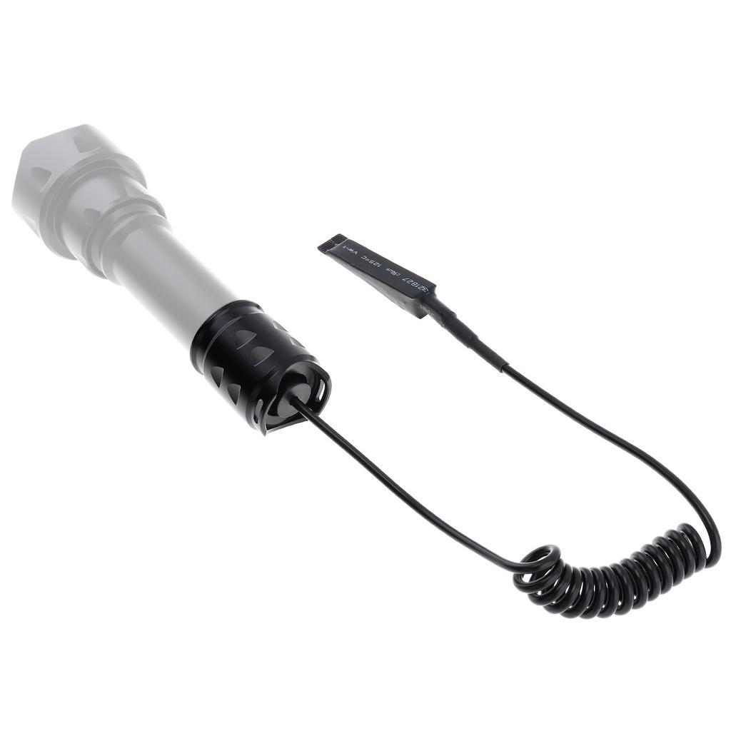 Full Metal 2 Button Remote Pressure Tail Switch for T20 IR Flashlight Professional Black Control