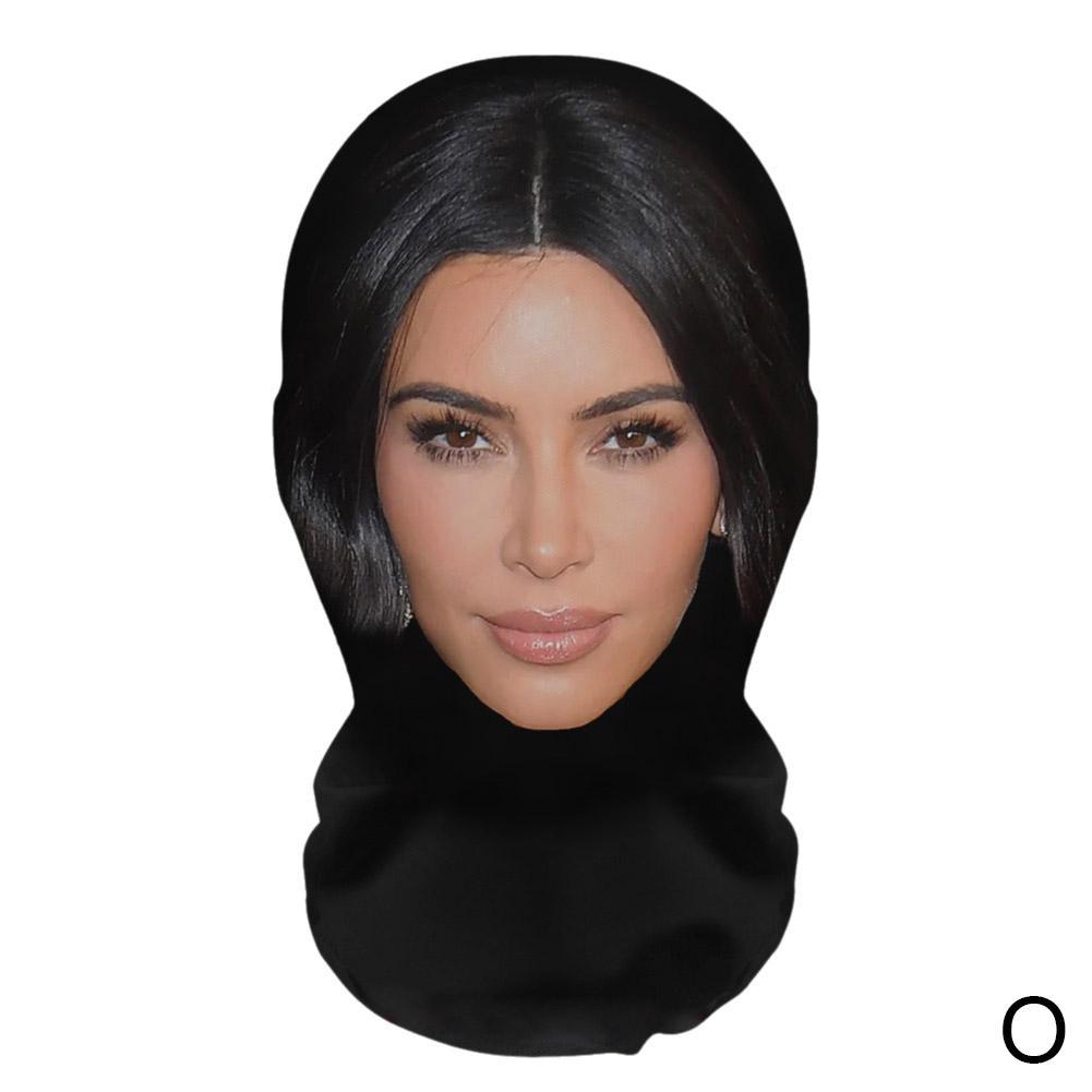 Mască Balaclavă Pălărie 3D Mască Facială Parodie Spectacol Glumă Echipament pentru Cap Mască Facială Seamless Kanye Față Celebritate Glugă Hip Hop