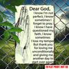 D Flat X Inch D Flat Motivational Prayer Metal Sign Retro Inspirational Wall Art with Dear God Quote Classic Religi