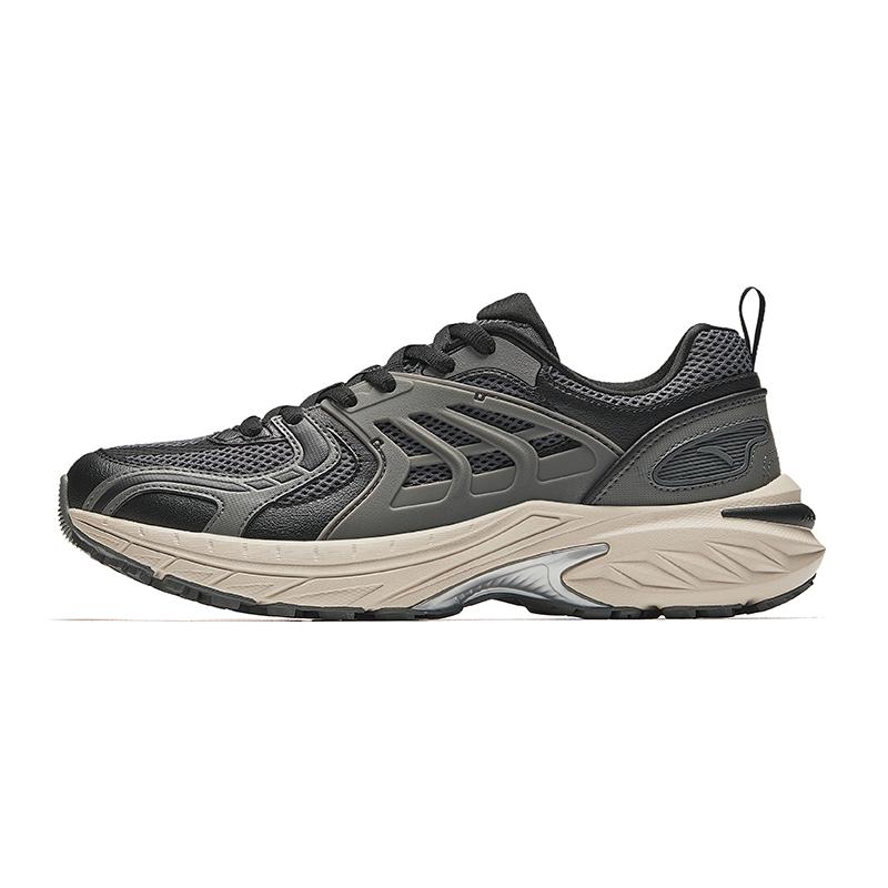 ANTA Retro Running Shoes Gray Black Beige Men 912435595-5 40